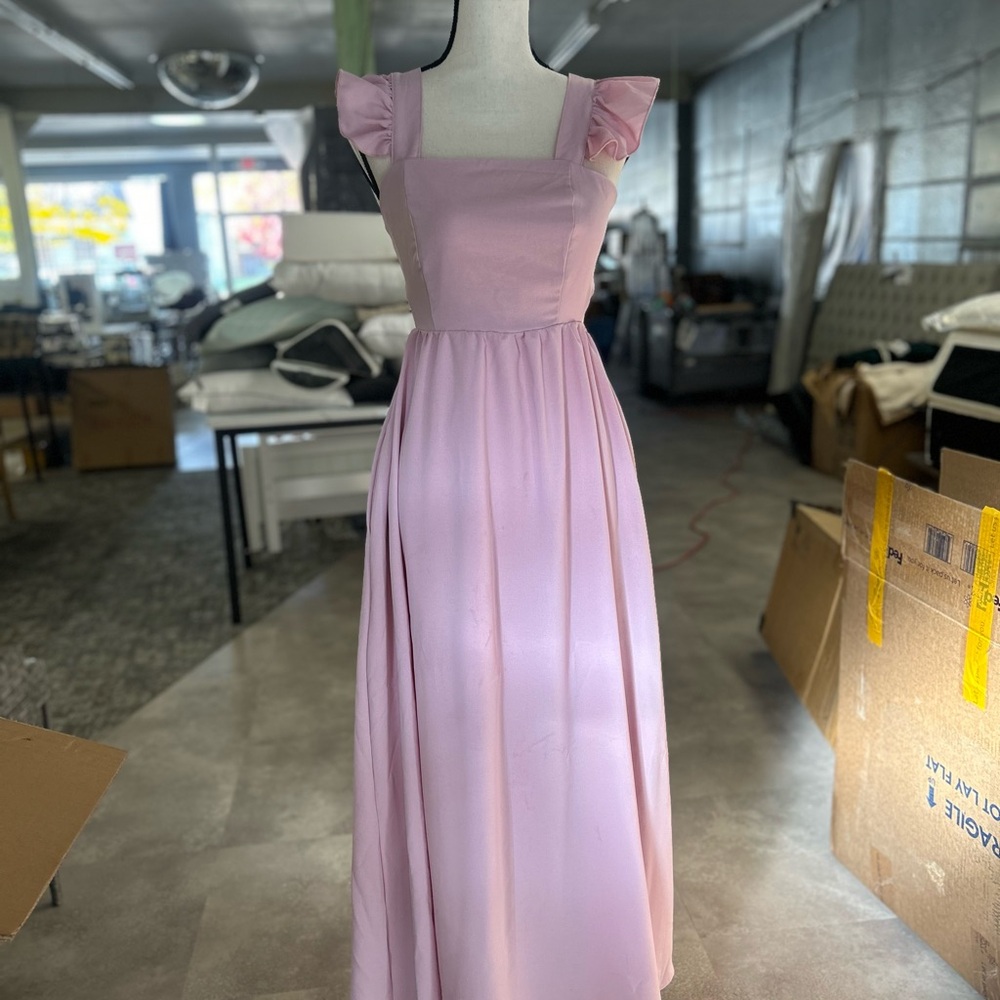 Long pink dress